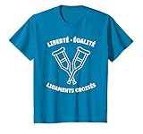 Liberté Egalité Ligaments Croisés. Idée cadeau humour pour tous les sportifs qui malheureusement se sont blessés. Bon rétablissement