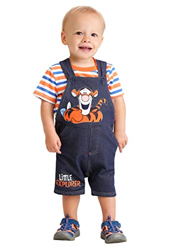 Disney Baby Boys' 2 Piece Tigger Shortall Set, Orange, 12m
