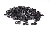 Shapenty Black Nylon Screw Mounting R Type Cable Clamp Fastener Plastic Wires Cord Clip Fixer Holder Organizer for 1/4 Inch /6.35mm Diameter Wire Rope Tube Management, 100Pieces/Box