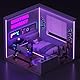 Devoko LED Gaming Tisch L Form mit Monitorständer, Eckschreibtisch für Gamer, Gaming Schreibtisch L Form, Groß Pc Computertisch, Schwarz mattiert, 150x130cm