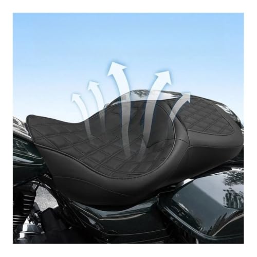 Asiento de cuero para conductor y pasajero de moto Touring 2009-2022 3