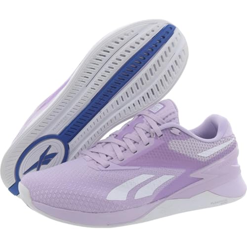 Reebok Tênis de treino feminino Nano X3, Oásis roxo/cinza frio/azul vetor, 35