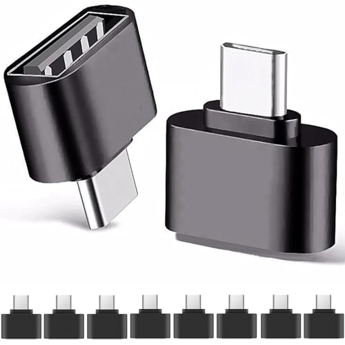 Big-E USB-C Female to USB 3.0 Male OTG (10Pack) Compatible with LG Tone Flex HBS-XL7 Plus Charging Pass-Thru Multi-Use OTG Adapter on 100+ Items Like Keyboard,Drives,Mice,SD Cards,More (Black)