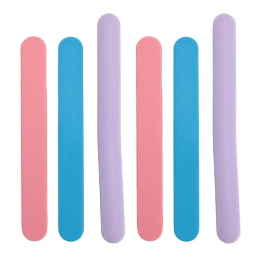 Palitos para revolver de silicona, 6 piezas de palitos de cera de silicona reutilizables, palitos de paleta antiadherentes, herramientas para la belleza del hogar, depilación,