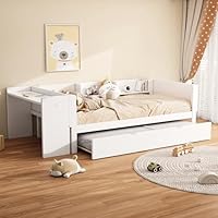 Lit Rembourré 140x190 Cm Avec Lit Gigogne Et 2 Tiroirs, En Velours Gris Sans Matelas