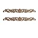 Beoot 2PCS Wood Carved Corner Furniture Onlay Wooden Applique Unpainted Home Decor (03, 40Ã—5.5cm/15.75Ã—2.17inch)
