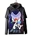 Produktbild MSHAQT Hoodie,Teenager Assassination Classroom Anime Kapuzenmantel Pullover Herren 3D Sweatshirt Bequem Weich Schwarz Lila 3XL