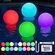 KUWUNG Schwimmende Poolbeleuchtung,4 Stück Teichbeleuchtung, Pool Lichter Schwimmend Unterwasser mit Fernbedienung,16 RGB Farbwechsel Wasserdichte LED Lichter für Pool, Garten, Teich, Party