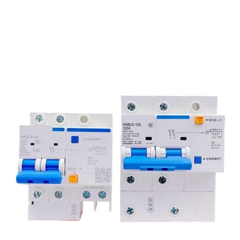 NXBLE 100MA 0.1A RCBO Residual Current Operated Circuit Breaker Thermal Magnetic Switch NXBLE-63 NXBLE-125 32A 63A 125A(32A)