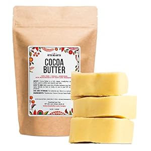 Better Shea Butter Raw Cocoa Butter – Unrefined, 100% Pure, Food Grade – Use for Cocoa Lip Balm, Stretch Marks Cream, Cacao Butter Cream, Scars Oil, Whipped Lotion – Skin & Hair Moisturizer 1LB Block