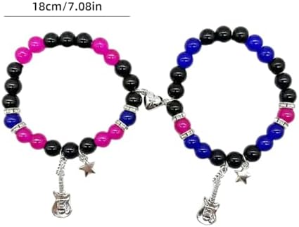 5 pezzi/set braccialetti con perline elasticizzate con ciondoli a forma di cuore colorato per ragazze, migliori amici, regali per feste di buon compleanno  36