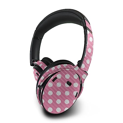 Image of MightySkins Carbon Fiber Skin Compatible with Bose QuietComfort 45 Headphones Mini Dots | Protective, Durable Textured Carbon Fiber Finish | Easy to Apply | Made in The USA
