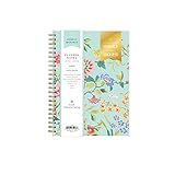 Day Designer for Blue Sky 2021-2022 Academic Year Weekly & Monthly Planner Notes, 5.8' x 8.6', Frosted Flexible Cover, Climbing Floral Mint (132266)