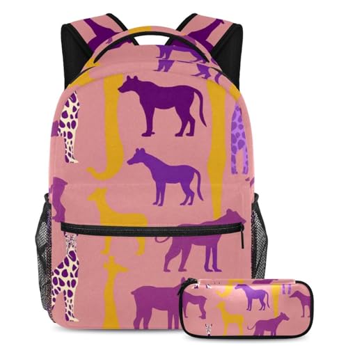 Sac à dos de jour violet voyage scolaire ensemble 2 pièces multicolore 40cm
