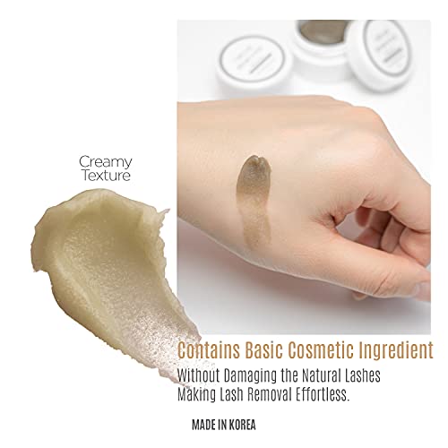 Eyelash Extensions Cream Glue Remover - 15ml, Natural Pigment, Professional Eyelashes Extensions Adhesive Remover Cream Type, Fast Dissolution, Eyelash Extension Supplies, Oatmeal Color