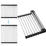 OHOH Expandable Roll Up Dish Drying Rack Fit Most Sink, Adjustable 10.8