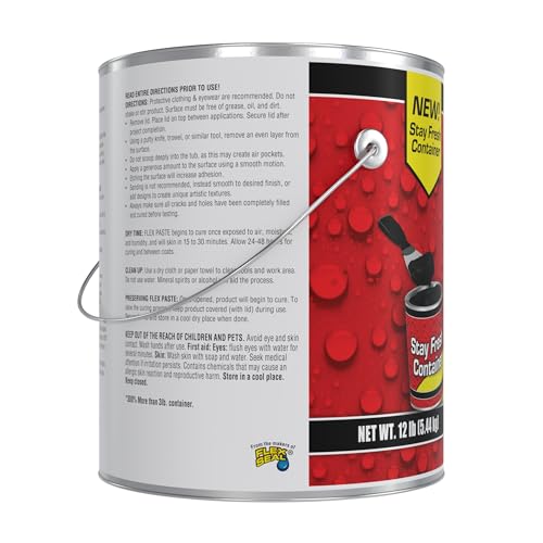 Flex Paste, Waterproof Paintable Putty, Spackle Sealant, Fill Gaps Cracks Holes - Block Out Water and Air - UV Resistant - Walls, Drywall, EPDM, Concrete, Roof, RV Repairs, Black, MAX