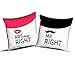 Idea Regalo Cuscino Cuscini Coppia Mrs Always Right Mr Right per San Valentino, Anniversario, Festa di Fidanzamento proposta di Matrimonio, Fidanzata, Partner Amica o per qualche Altra Occasione