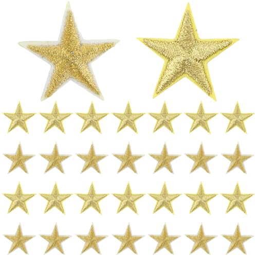 Set 100 Toppe Adesive A Forma Di Stella Dorata - Per Decorazioni Natalizie E Personalizzazione Vestiti Fai Da Te