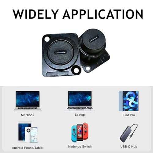 PENGLIN 10PCS USB 3.1 Type C Panel Mount Connector miniatura 4