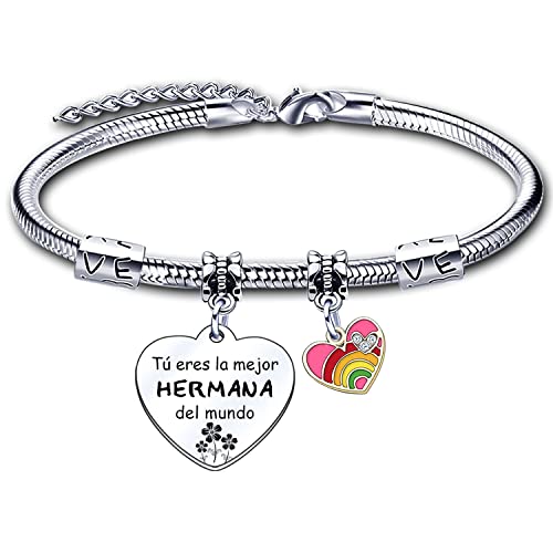 ZYMADUO Regalos de Pulsera para Hermana, para Pulsera Original para Hermana,Regalos de cumpleaños/Regalo del Día de la Madre