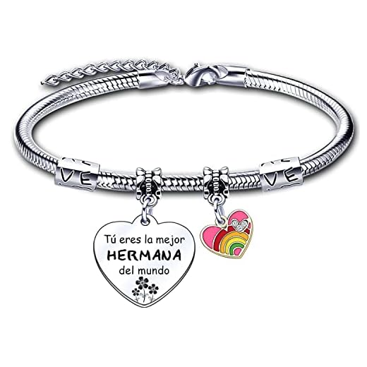 ZYMADUO Regalos de Pulsera para Hermana, para Pulsera Original para Hermana,Regalos de cumpleaños/Regalo del Día de la Madre