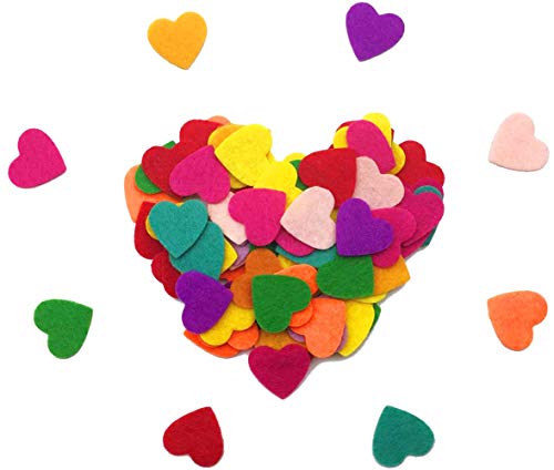 Hyamass Approx 300Pcs Multi Color Mini Felt Flower Heart Star Embellishments Diy Craft Decoration #TOP3