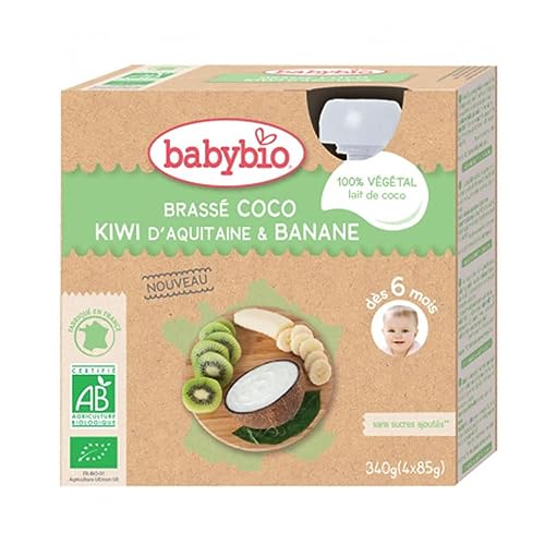 BabyBio - Babybio gourde brassé coco kiwi banane 4 gourdes de 85g