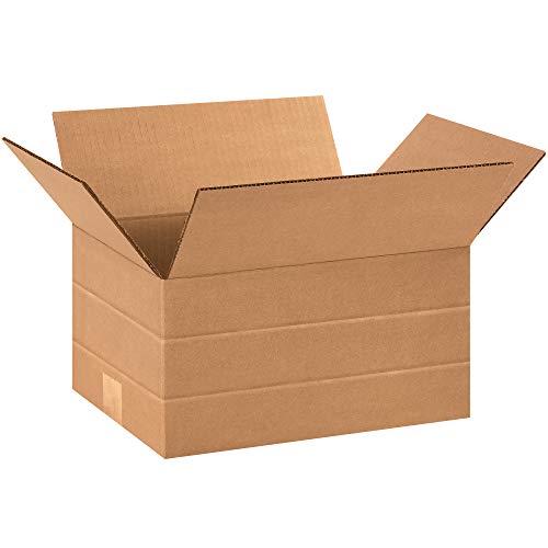 Aviditi Shipping Boxes Multi-Depth 12"L X 9"W X 6"H, 25-Pack | Corrugated Cardboard Box For Packing, Moving And Storage #TOP17
