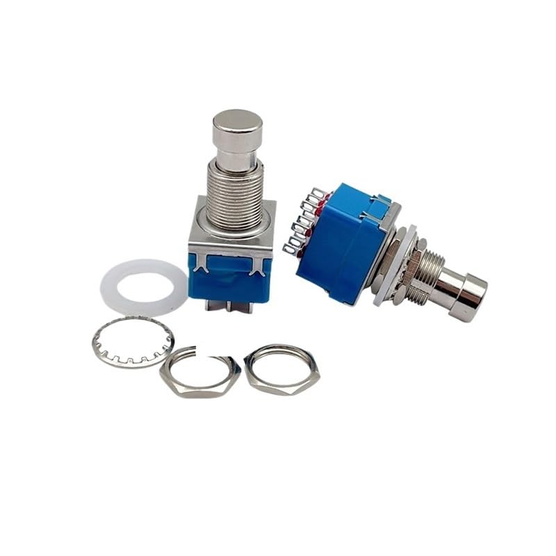 ギタースイッチエフェクト 3PDT 9ピン ラッチングストンプペダル フットスイッチ フットスイッチ ブルー 1個