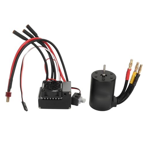 3650 �u���V���X���[�^�[��60A ESC�̃R���{�Z�b�g�A���g���N4��12�X���b�g�u���V���X���[�^�[��60A�d�q�X�s�[�h�R���g���[���[�𓋍ځA1/10 RC�J�[�����A2S�`3S���|�o�b�e���[�����XT60�v���O�ɑΉ� (3900kf)