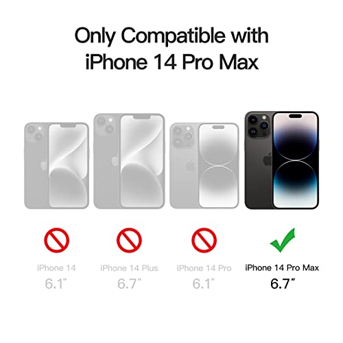 JETech Magnetic Case for iPhone 14 Pro Max 6.7-Inch Compatible with MagSafe, Translucent Matte Back Slim Shockproof Phone Cover (Black) by JETech - Used condition - Image 2