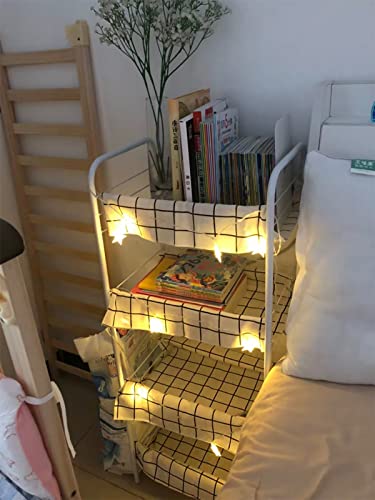 Carrito de malla de metal para libros y dormitorio infantil 4