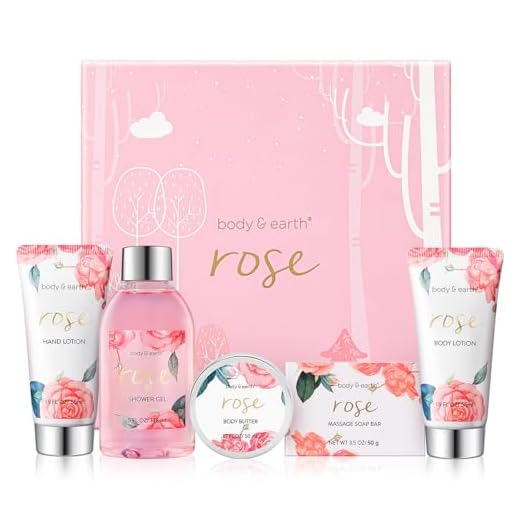 accentra Geschenkset Let´s celebrate – Badeset, Pflegeset mit Duschgel, Bodylotion und Badesalz – in Piccolo-Fläschchen - das besondere Geschenk für alle Frauen, Damen, Mamas 5 BODY & EARTH Geschenke für Frauen 5 tlg. Rose Geschenkset Frauen, Duschgel, Körperbutter, Handcreme, Bodylotion, Geburtstagsgeschenk für frauen, Wellness set für Frauen, Freundin, Mama