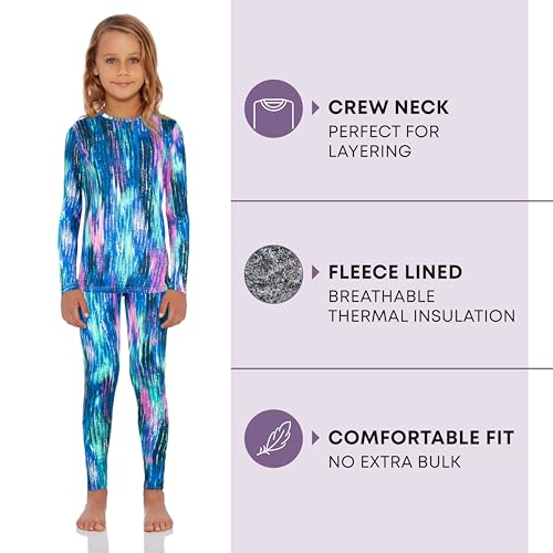 Rocky Thermal Underwear Kids Girls Thermal Underwear Set Toddler Long Johns kid Thermals Kid Base Layer kids thermals top bottom set Winter Clothes Shirt Pants Ski/Extreme Cold (Rope, XXS, Heavy)2