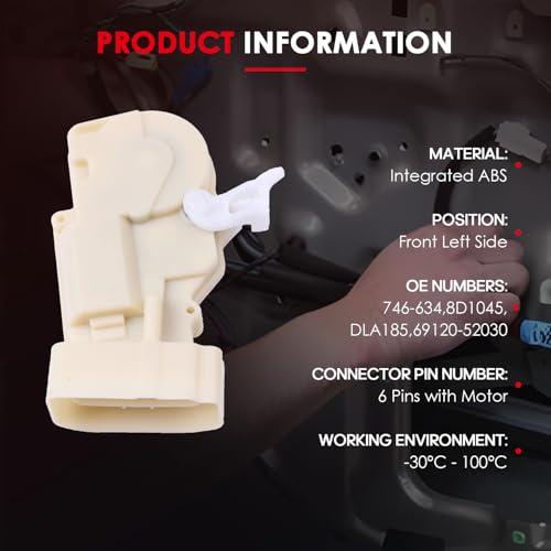 Image of CCIYU Door Lock Actuator for Toyota Echo 2000-2005 for Scion xB 2004-2006 Front Left Side 746-634 DLA185