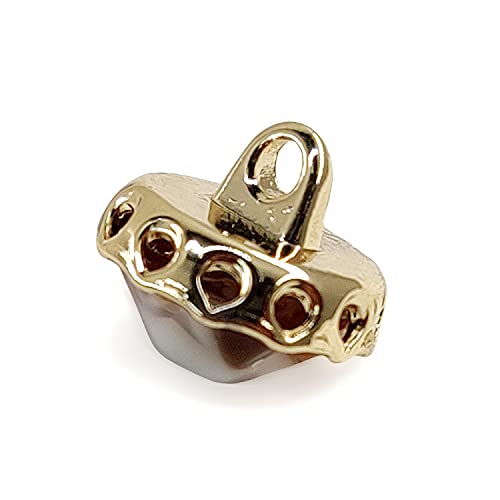 Craftisum Exquisite Coffee Glass Colorful Sewing Shank Buttons 20 Pcs - 12.5Mm, 1/2" #TOP4