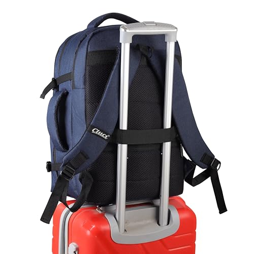 Image of By CLUCI Cabin Size Travel Backpack for Men & Women | 18-Inch Laptop Bag Rucksack | Water-Resistant Daypack with Trolley Sleeve for Flight, Office, & Weekend Trips