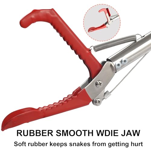 Image of Snake Grabber Tool, 66 inch Snake Tongs Removal Professional Collapsible Rattlesnake Reptile Grabber Long Reach Grabber Heavy Duty Wide Jaw Handling Tool with Lock Non-Slip Foam Grip