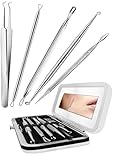 Professional Pimple Popper Tool Kit - Quick and Painless Acne, Whitehead, Blackhead and Milia...