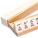 Yellow Mountain Imports 18-Inch Natural Pine Wooden Mahjong Racks with Pushers - Set of 4 (Racks with Pushers Only)