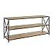 WE Furniture Industrial Bookshelf, Powder-Coated Steel, Barnwood, One Size