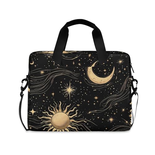 Maletín para portátil con diseño retro sol y luna miniatura 1