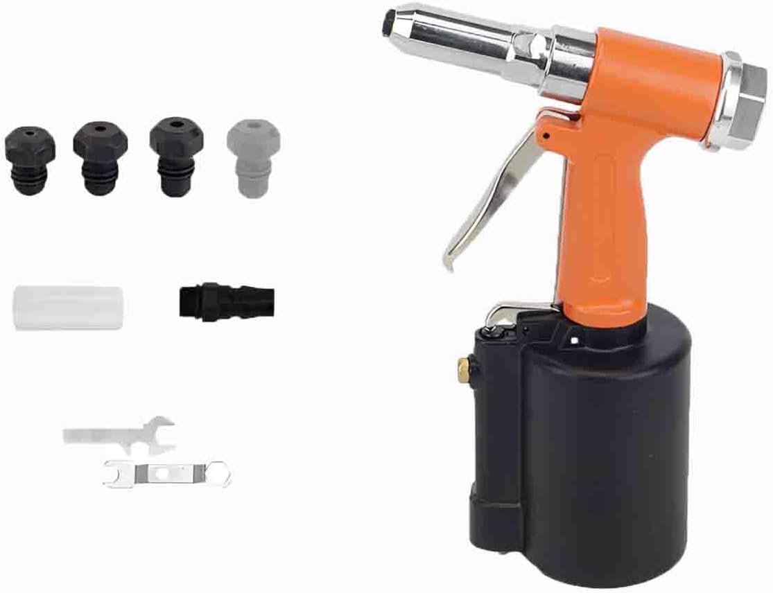 エアーリベッター 空気圧リベットガン 2.4/3.2/4.0/4.8mm ノーズピース対応 900KGF引張り圧力 DIY 装飾産業