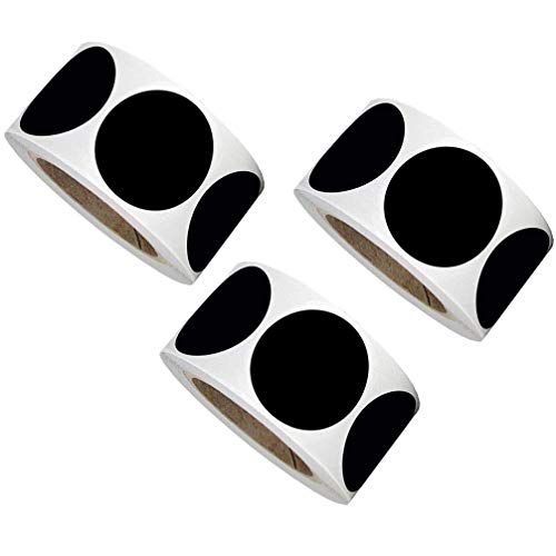 VOSAREA 3rouleaux Autocollants Tableau Autocollants Autoadhésifs Ronds De Étiquettes Pour Cuisine Bureau Et Décoration Pour Identifier Vos Contenants Et Objets à Domicile