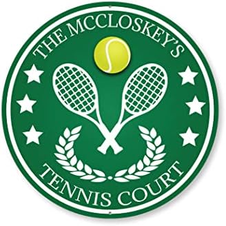 Family Tennis Court Sign - 18-inch Circle image 5