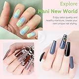 Lavender Violets 73 Pcs Gel Nail Polish Set with Lamp Starter Kit 45 Colors Full Set for Beginners Nail Primer,Base Coat,Matte&Top Coat Manicure Gel Remover Shellac UV Varnish Nail tech Suppliers LA07 - Image 2