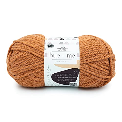 Image of Lion Brand Yarn, Hue + Me Chunky Yarn for Crocheting, Knitting, and Crafts, Grapefruit, 1 Pack