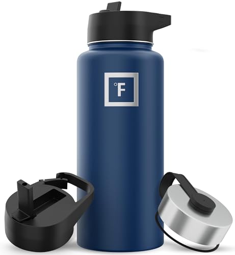 IRON °FLASK Camping & Hiking Hydration Flask with 3 Lids ...