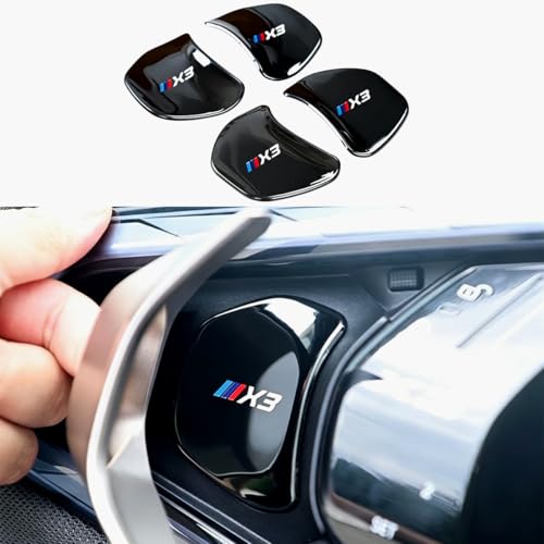 Image of Car Inner Door Handle Panel Covers compatible with BMW X3 2025-2026 | Titanium Black Interior Trim Accessories, 4 pcs for Front and Rear